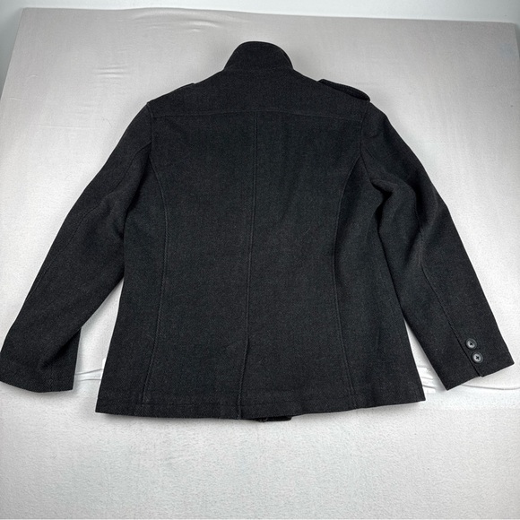 Cardinal of Canada Mens Dark Gray Herringbone Car Coat Medium Wool Blend Outdoor - Picture 13 of 13